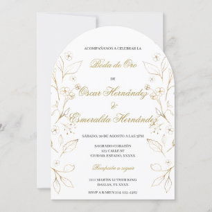 Boda de oro bewerkbaar kaart