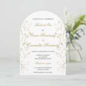 Boda de oro bewerkbaar kaart (Staand voorkant)