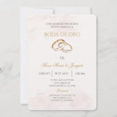 Boda de oro editable kaart (Voorkant)