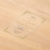 Boda de oro elegante bewerkbaar acryl uitnodigingen (Laagn)