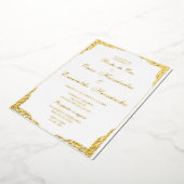 Boda de oro elegante bewerkbaar folie uitnodiging (Gedraaid)