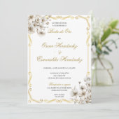 Boda de oro elegante bewerkbaar kaart (Staand voorkant)