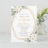 Boda de oro huwelijksuitnodiging kaart (Staand voorkant)