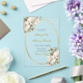 boda de oro rustica acrilico acryl uitnodigingen (Insitu (Huwelijk))