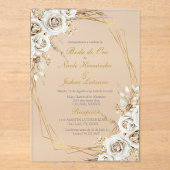 Boda de oro wedding acrylic invitation acryl uitnodigingen (Voorkant)