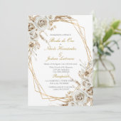 Boda de oro wedding invitation kaart (Staand voorkant)