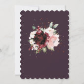 Boda en oro burdeos y rosa rubor kaart (Achterkant)