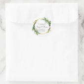 Boda en Oro hojas primavera Ronde Sticker (Tas)