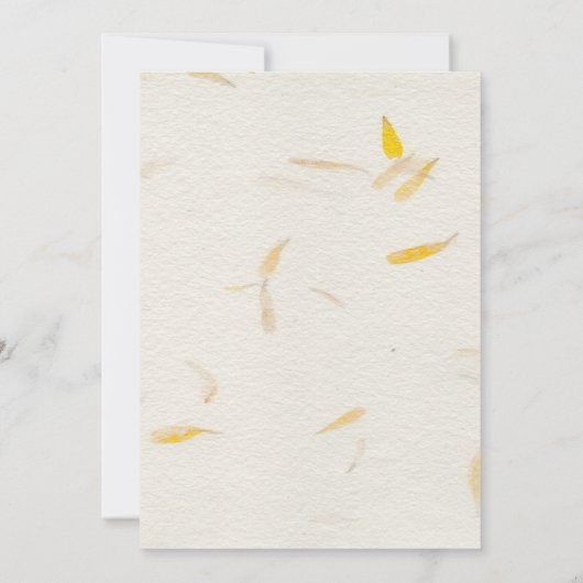 Boda Otoñal con pétalos Kaart (Achterkant)