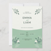 Boda rústica y campestre verde naturaleza kaart (Voorkant)