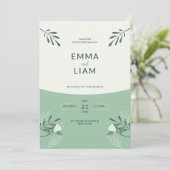 Boda rústica y campestre verde naturaleza kaart (Staand voorkant)