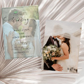  Boda simple de fotografías en blanco y negro Kaart