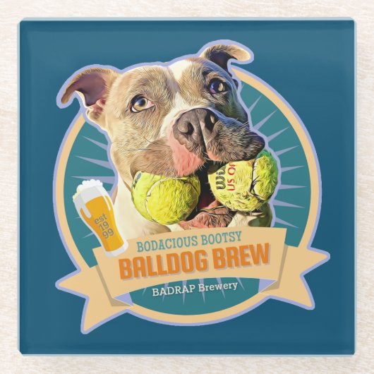 Bodacious Ball dog Beer Label Onderzetter (Voorkant)