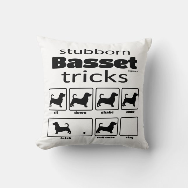 Bodborat Basset Tricks Kussen (Voorkant)