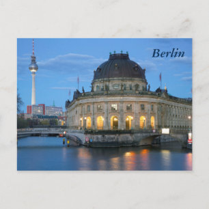 Bode Museum and Fernsehturm in Berlijn Briefkaart