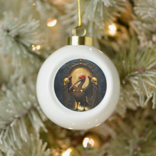 Bode van de Gouden Poort De Nachtelijke Pelikaan Keramische Bal Ornament