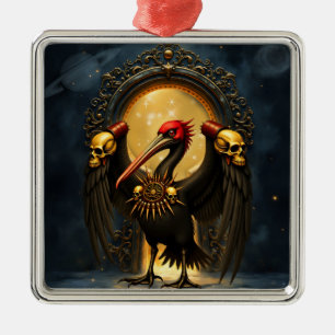 Bode van de Gouden Poort De Nachtelijke Pelikaan Metalen Ornament