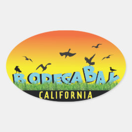 Bodega Bay Bumpersticker Ovale Sticker