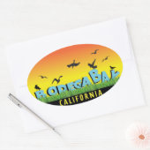 Bodega Bay Bumpersticker Ovale Sticker (Envelop)