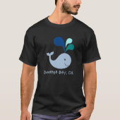 Bodega Bay California Cute Whale Lover Cartoon T-shirt (Voorkant)