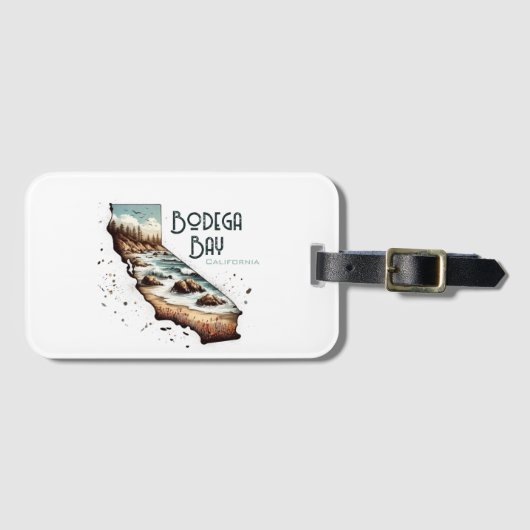 Bodega Bay California Souvenir Gift Bagagelabel (Voorkant (horizontaal))