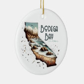 Bodega Bay California Souvenir Gift Keramisch Ornament (Rechts)