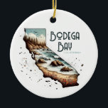 Bodega Bay California Souvenir Gift Keramisch Ornament<br><div class="desc">Je bleef op het strand om naar de zonsondergang te kijken en nu zijn alle winkeltjes gesloten. Steun een lokale Sonoma County kunstenaar met dit unieke souvenir om je dag op het strand te herinneren!</div>
