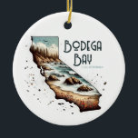 Bodega Bay California Souvenir Gift Keramisch Ornament<br><div class="desc">Je bleef op het strand om naar de zonsondergang te kijken en nu zijn alle winkeltjes gesloten. Steun een lokale Sonoma County kunstenaar met dit unieke souvenir om je dag op het strand te herinneren!</div>