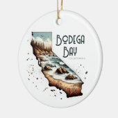 Bodega Bay California Souvenir Gift Keramisch Ornament (Links)
