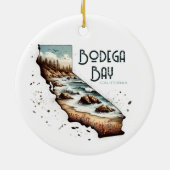 Bodega Bay California Souvenir Gift Keramisch Ornament (Achterkant)