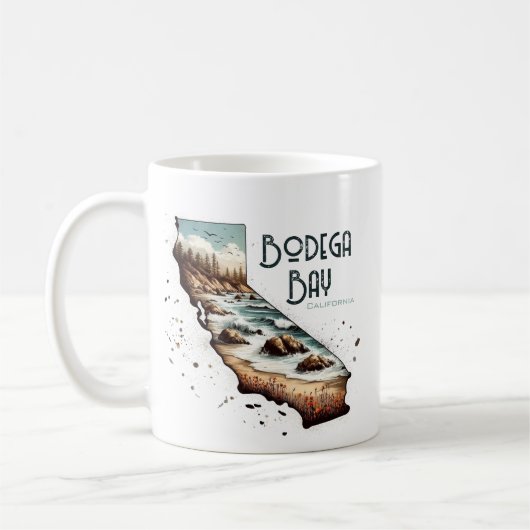 Bodega Bay California Souvenir Gift Koffiemok (Links)