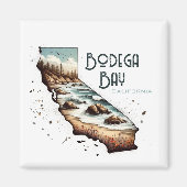 Bodega Bay California Souvenir Gift Magneet (Voorkant)