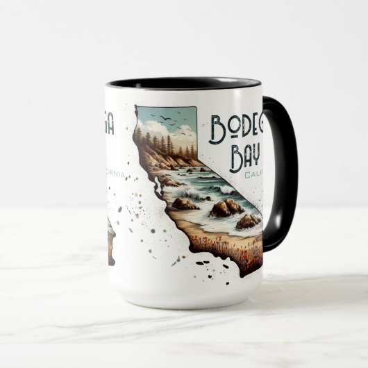 Bodega Bay California Souvenir Gift Mok (Voorkant rechts)
