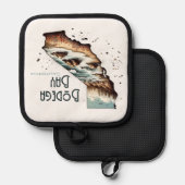 Bodega Bay California Souvenir Gift Pannenlap (Voorkant / Achterkant)