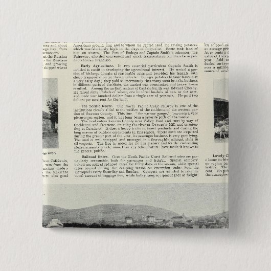 Bodega, Californië Vierkante Button 5,1 Cm (Voorkant)