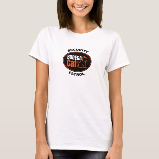 Bodega Cat - Security Patrol T-shirt (Voorkant)