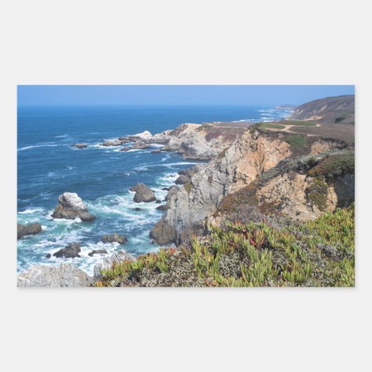 Bodega Head Rugged Coast and Trail Rechthoekige Sticker (Voorkant)