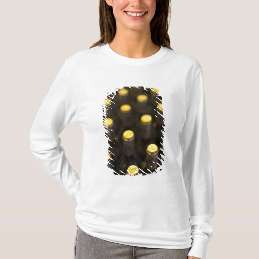 Bodega Marques de Riscal wijnmakerij, flessen wijn T-shirt (Voorkant)