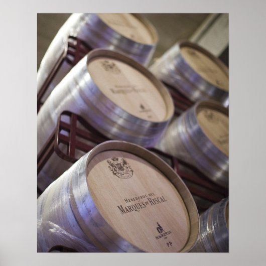 Bodega Marques de Riscal wijnmakerij, wijnkelder Poster (Voorkant)