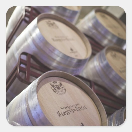 Bodega Marques de Riscal wijnmakerij, wijnkelder Vierkante Sticker (Voorkant)