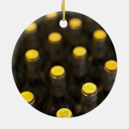 Bodega Marques de Riscal winery, wijnflessen Keramisch Ornament (Achterkant)