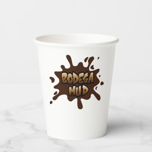 Bodega Mud Coffee Cup - Koffie morsen Papieren Bekers (Achterkant)