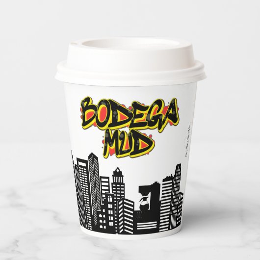 Bodega Mud Coffee Cup Papieren Bekers (Achterkant)