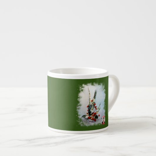 Bodegón de flores espresso kop (Voorkant rechts)