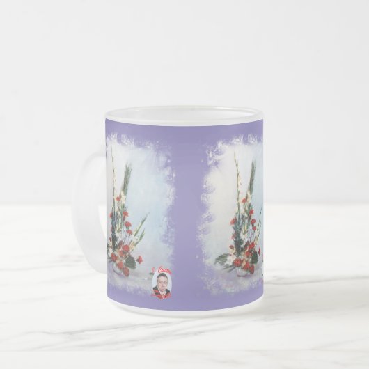 Bodegón de flores matglas koffiemok (Voorkant links)