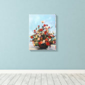 Bodegón de flores/Still life of flowers Canvas Afdruk (Insitu (Houten vloer))