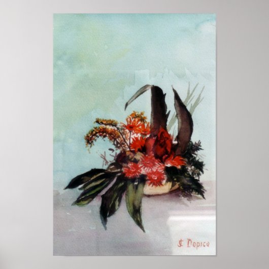 Bodegón de flores/Still life of flowers Poster (Voorkant)