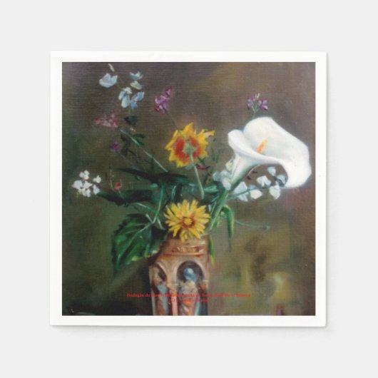 Bodegón de flores/Still life of flowers Servet (Voorkant)