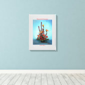 Bodegón de flores/Toch leven bloemen Canvas Afdruk (Insitu (Houten vloer))