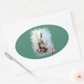 Bodegón de flores/Toch leven bloemen Ovale Sticker (Envelop)